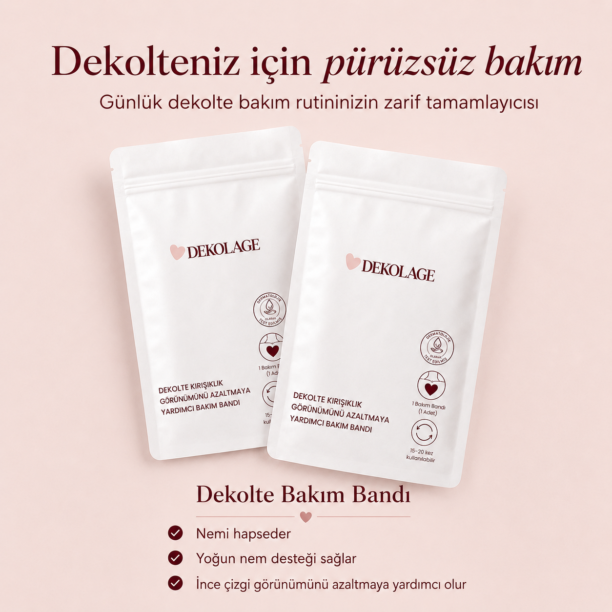 Dekolage™  Dekolte Çizgileri Karşıtı Silikon Bakım Pedi